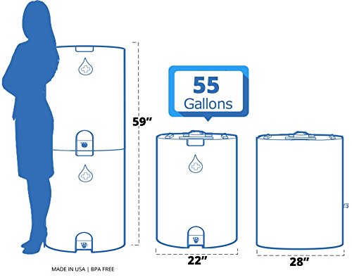Wasservorbereitet Blau 55 Gallonen Wasserspeichertank