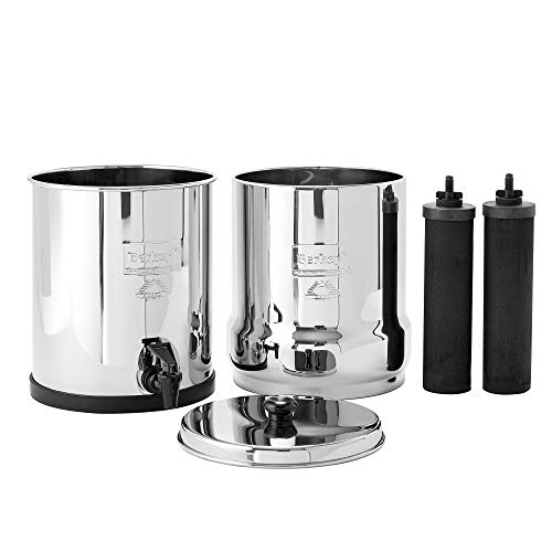 Big Berkey® Schwerkraft-gefütterter Wasserfilter mit 2 Black Berkey® Reinigungselementen
