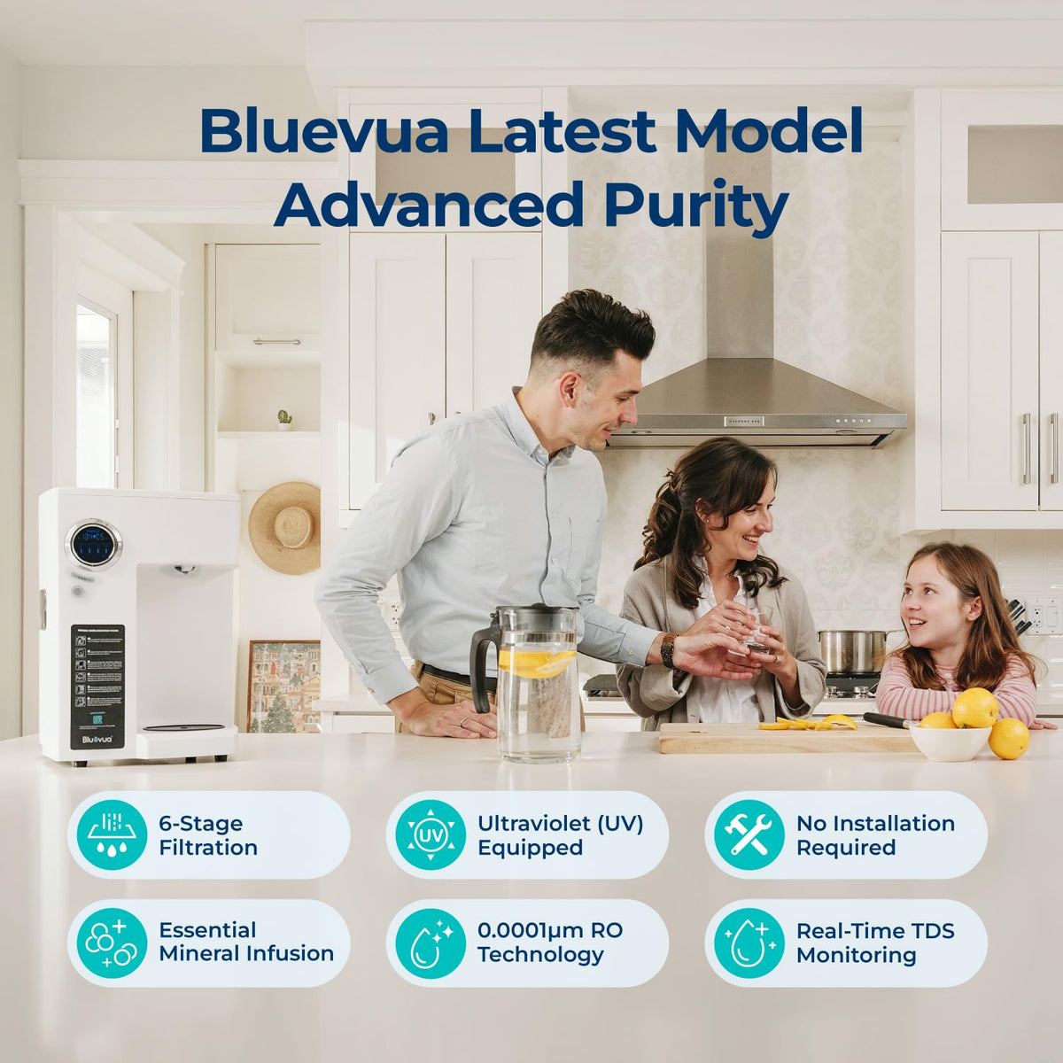 Bluevua RO100ROPOT-UV-Umkehrosmose-System Gegenstück Wasserfilter