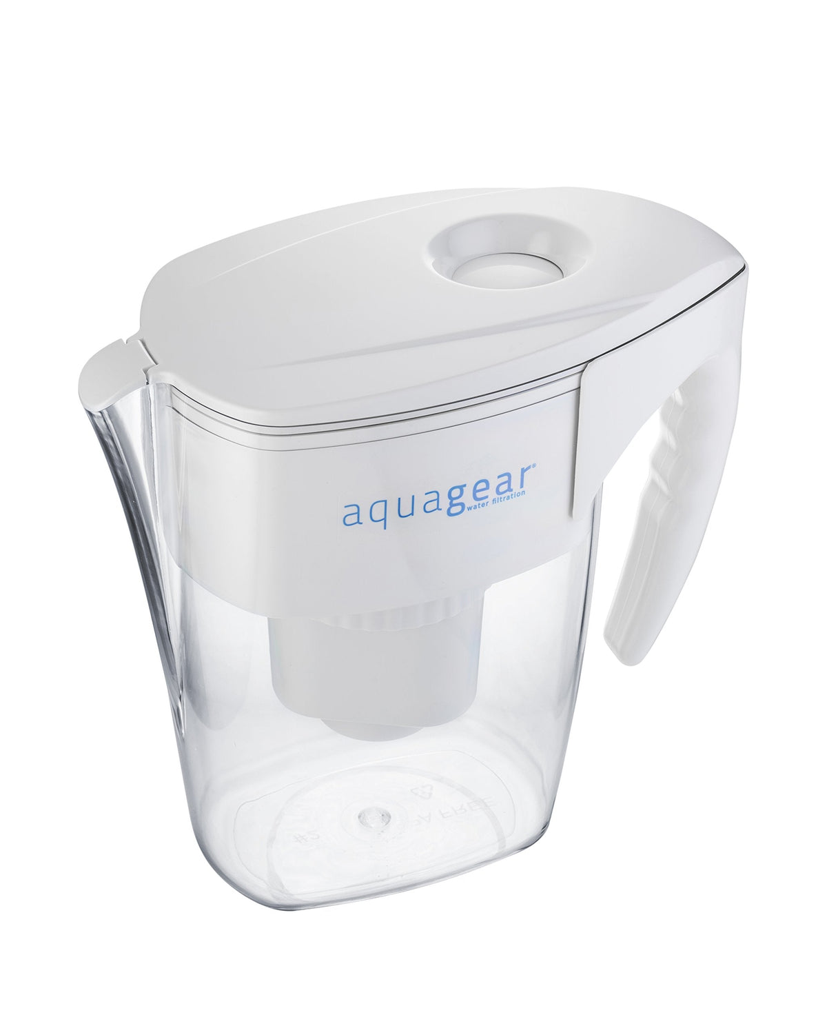 Wasserfilter-Pitcher für Aquageare - Fluorid, Blei, Chloramin, Chrom-6-Filter - BPA-frei, klar