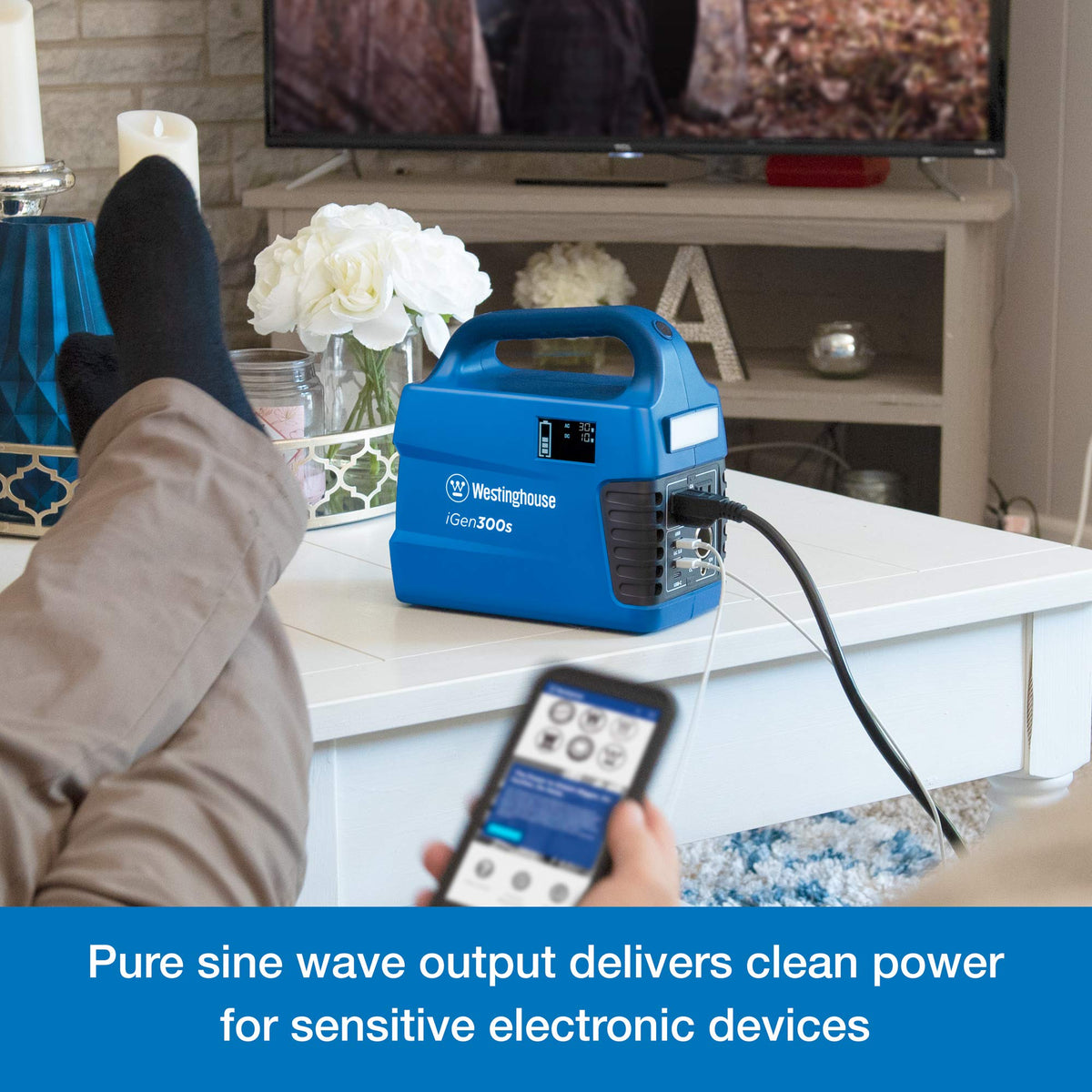 Westinghouse 296Wh 600 Peak Watt tragbares Kraftwerk und Solargenerator (Solarmodul nicht inbegriffen)