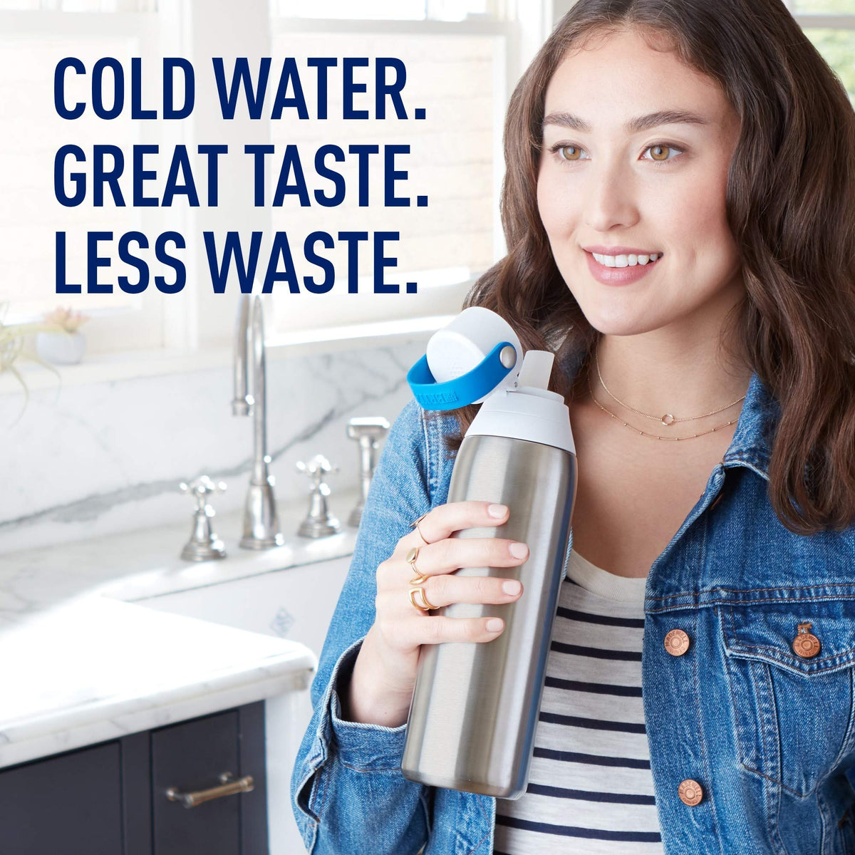 Brita 20 Unzen Premium Filterflasche mit Filter BPA Free - Edelstahl