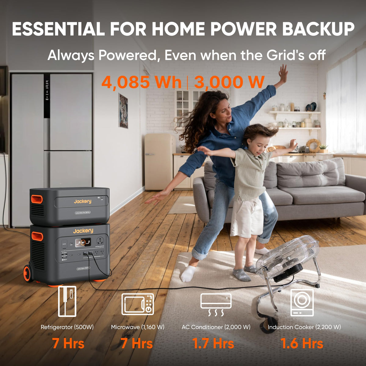 Jackery Solar Generator 4000 Kit, Explorer 2000 Plus und 1X PackPlus E2000