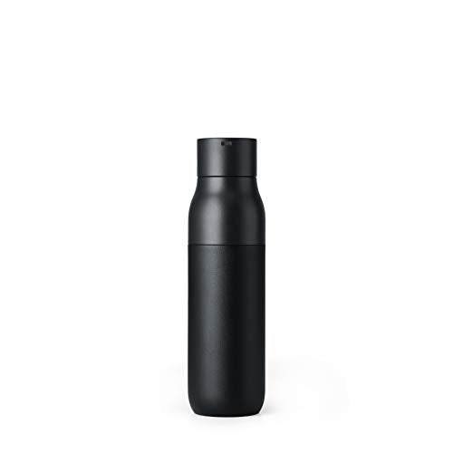 LARQ Flasche PureVis - Selbstreinigende und isolierte Wasserflasche aus rostfreiem Stahl - 25 Unzen - Obsidian Black
