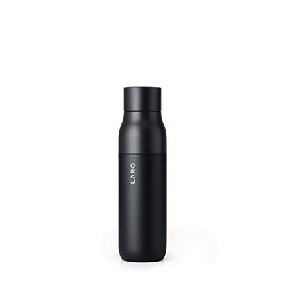 LARQ Flasche PureVis - Selbstreinigende und isolierte Wasserflasche aus rostfreiem Stahl - 25 Unzen - Obsidian Black
