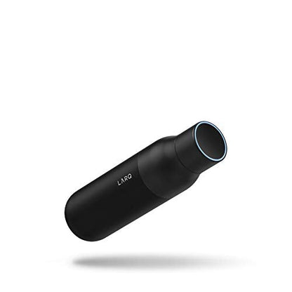LARQ Flasche PureVis - Selbstreinigende und isolierte Wasserflasche aus rostfreiem Stahl - 25 Unzen - Obsidian Black