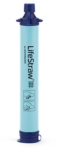 LifeStraw Persönlicher Wasserfilter für Wandern, Camping, Reisen und Notfallvorsorge, 1 Pack, Blau