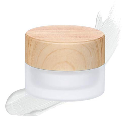 10 Stück Glas Kosmetik-Probe Gläser mit Bambus-Holz lecksicher Lids