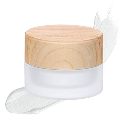 10 Stück Glas Kosmetik-Probe Gläser mit Bambus-Holz lecksicher Lids