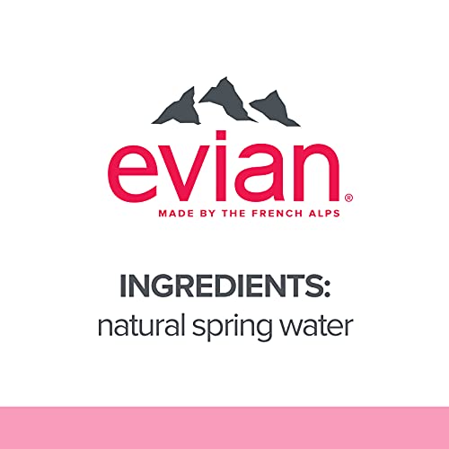 evian Natürliches Quellwasser, natürlich gefiltertes Quellwasser in großen Flaschen, 1 ml (Paket von 12)