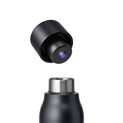 LARQ Flasche PureVis - Selbstreinigende und isolierte Wasserflasche aus rostfreiem Stahl - 25 Unzen - Obsidian Black