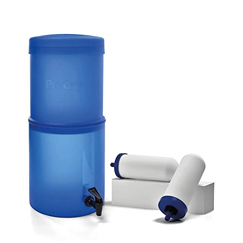 ProOne Big II Gravity Water Filter, 2,5-Gallonen-Wasserfiltersystem mit (2) 7-Zoll-Filtern und BPA-freiem Spigot
