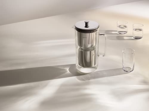 Aarke Purifier Glas Wasser-Pitcher mit nachfüllbarem Edelstahlfilter