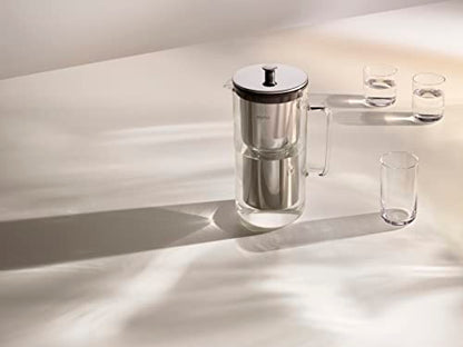 Aarke Purifier Glas Wasser-Pitcher mit nachfüllbarem Edelstahlfilter