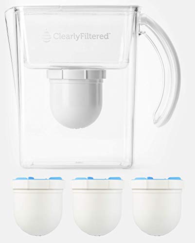 Deutlich gefilterter Wasserfilter-Pitcher + 3 Ersatzfilter Combo