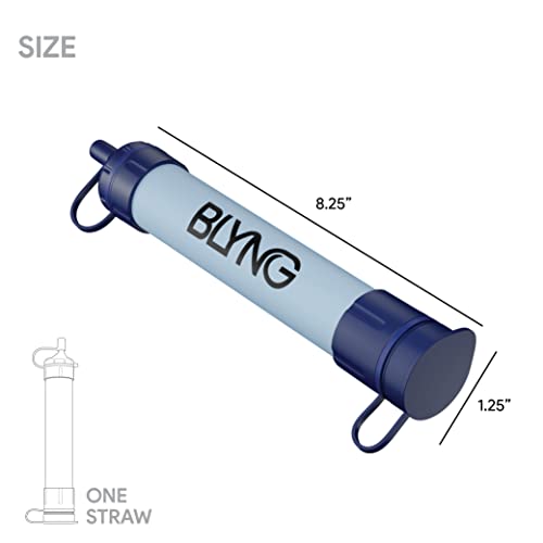 Survival Straw Water Filter - Straw mit Filter für gesundes Trinken - Survival Water Filter Blocks 99,99% Mikroplastik, Wasserfilter Straw zum Wandern, Radfahren, Camping, Survival Straw Water Purifier