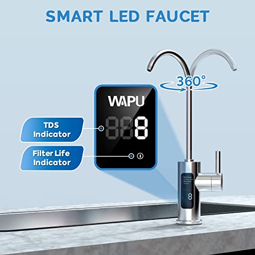 WAPU U1000FS Reverse Osmose System unter Senke, 1000GPD Schnellfluss RO Wasserfiltrationssystem