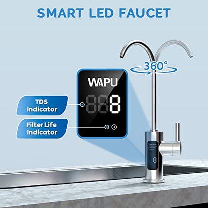 WAPU U1000FS Reverse Osmose System unter Senke, 1000GPD Schnellfluss RO Wasserfiltrationssystem