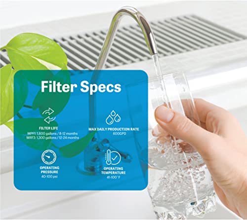 Umkehrosmose unter Sink Compact Tankless RO Wasserfiltersystem, Dual-Filter