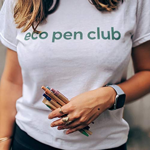 Eco Pen Club (10 Pack) (BLACK INK) Umweltfreundlicher recycelter Ball Point 0,7mm Pens