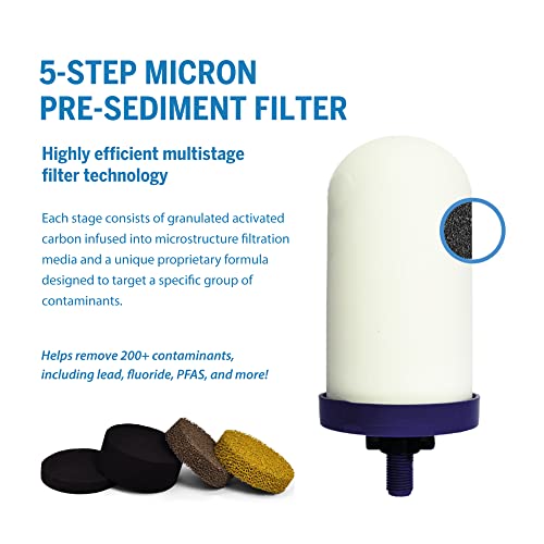 ProOne Big II Gravity Water Filter, 2,5-Gallonen-Wasserfiltersystem mit 5-Zoll-Filter und BPA-freiem Spigot