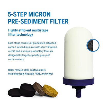 ProOne Big II Gravity Water Filter, 2,5-Gallonen-Wasserfiltersystem mit 5-Zoll-Filter und BPA-freiem Spigot