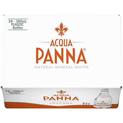 Acqua Panna Natural Spring Water, 5 ml. Plastikflaschen, Packung von 24