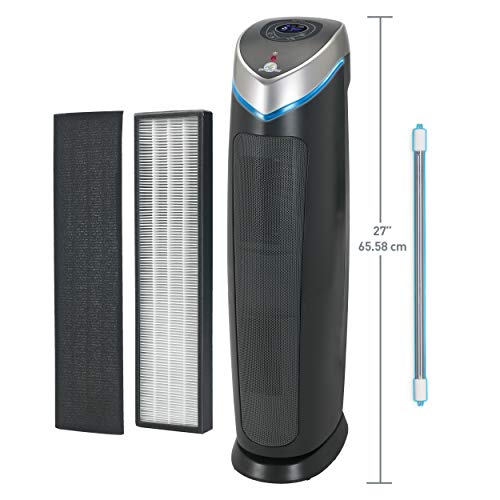 Germ Guardian AC5250PT 28 '3-in-1 True HEPA Filter Luftreiniger für Haus und Haustiere, Große Räume, UV-C Sanitizer, Filter Allergien, Rauch, Staub, Dander, & Gerüche, 5-Yr Wty, GermGuardian, Grau'