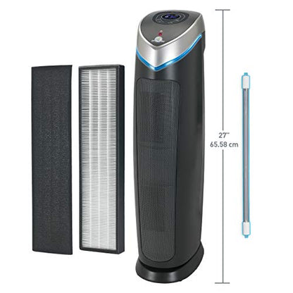 Germ Guardian AC5250PT 28 '3-in-1 True HEPA Filter Luftreiniger für Haus und Haustiere, Große Räume, UV-C Sanitizer, Filter Allergien, Rauch, Staub, Dander, & Gerüche, 5-Yr Wty, GermGuardian, Grau'