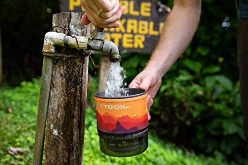 Jetboil MiniMo Camping und Backpacking Herd Kochsystem, Sunset Orange