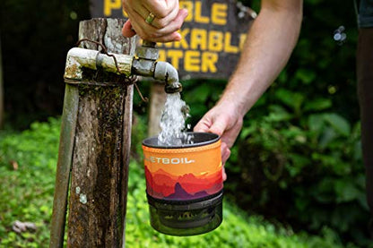Jetboil MiniMo Camping und Backpacking Herd Kochsystem, Sunset Orange