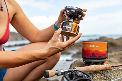 Jetboil MiniMo Camping und Backpacking Herd Kochsystem, Sunset Orange