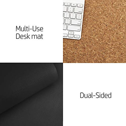 Aothia Office Desk Pad, umweltfreundliches Kork- und PU-Leder-Doppelseiten-Großes Desktop- / Maus-Pad