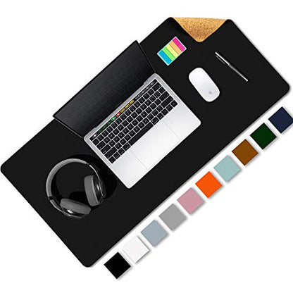 Aothia Office Desk Pad, umweltfreundliches Kork- und PU-Leder-Doppelseiten-Großes Desktop- / Maus-Pad