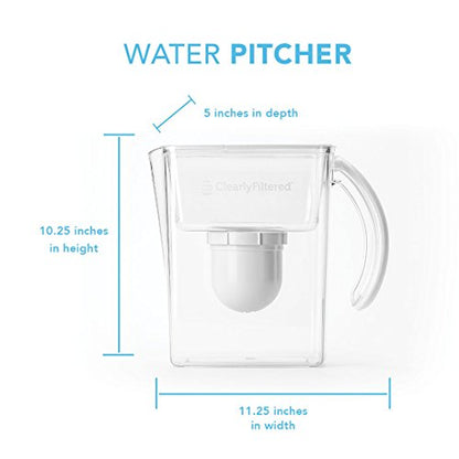 Deutlich gefilterter Wasserfilter-Pitcher + 3 Ersatzfilter Combo