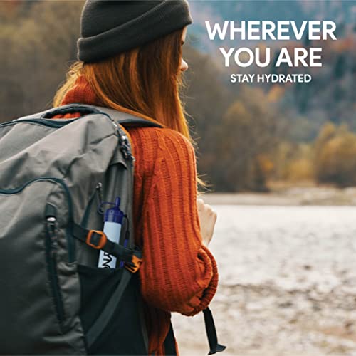 Survival Straw Water Filter - Straw mit Filter für gesundes Trinken - Survival Water Filter Blocks 99,99% Mikroplastik, Wasserfilter Straw zum Wandern, Radfahren, Camping, Survival Straw Water Purifier
