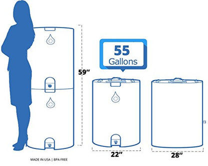 Wasservorbereitet Blau 55 Gallonen Wasserspeichertank
