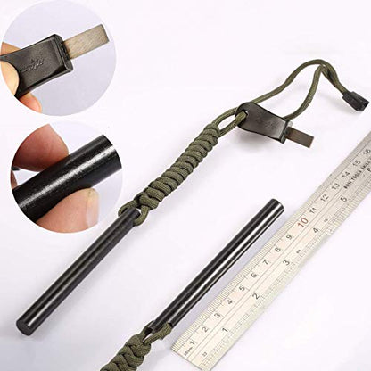 Bayite 10,2 cm Survival Ferrocerium Drilled Flint Fire Starter