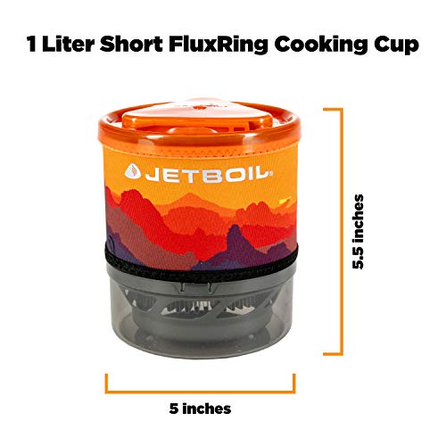 Jetboil MiniMo Camping und Backpacking Herd Kochsystem, Sunset Orange