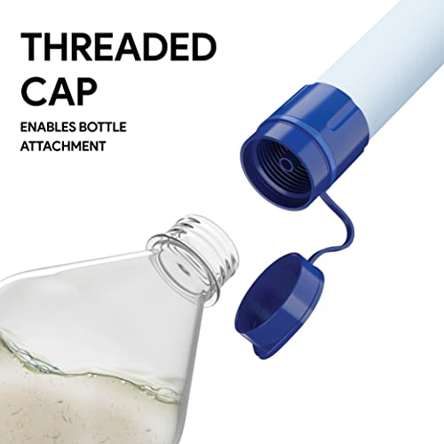 Survival Straw Water Filter - Straw mit Filter für gesundes Trinken - Survival Water Filter Blocks 99,99% Mikroplastik, Wasserfilter Straw zum Wandern, Radfahren, Camping, Survival Straw Water Purifier