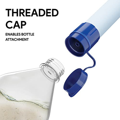 Survival Straw Water Filter - Straw mit Filter für gesundes Trinken - Survival Water Filter Blocks 99,99% Mikroplastik, Wasserfilter Straw zum Wandern, Radfahren, Camping, Survival Straw Water Purifier