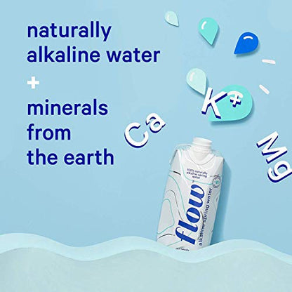 Alkalisches Quellwasser, organische Ebene, 100% natürliches alkalisches Wasser pH 8,1, Elektrolyte + ätherische Mineralien, umweltfreundliche Verpackung, 100% recycelbar, BPA-frei, nicht gentechnisch verändert, 479 g (Paket von 12)