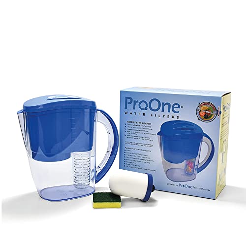 ProOne Wasserfilter-Pitcher mit Frucht-Infuser, gefilterter Wasser-Pitcher für Küche, Büro, Camping oder RVing