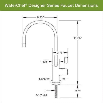 WaterChef® U9000 Premium Unterspülwasser-Filtrationssystem (gebürsteter Nickelhahn)