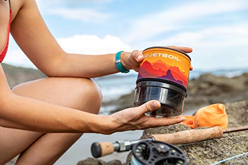Jetboil MiniMo Camping und Backpacking Herd Kochsystem, Sunset Orange