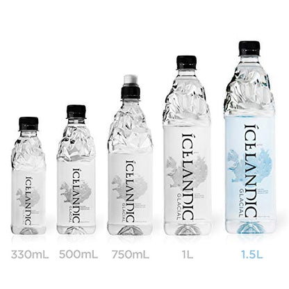 Isländisches Gletscher-Natürliches Frühlingsalkaliwasser, 1499 ml (Paket von 12)
