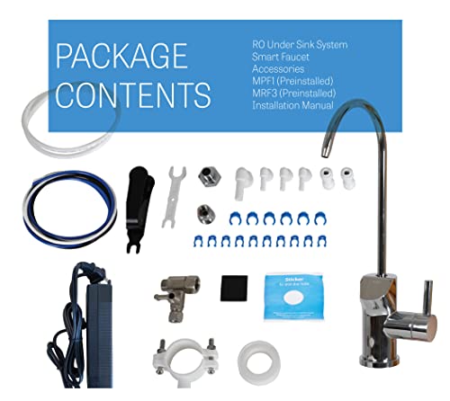Umkehrosmose unter Sink Compact Tankless RO Wasserfiltersystem, Dual-Filter