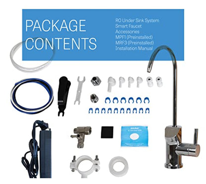 Umkehrosmose unter Sink Compact Tankless RO Wasserfiltersystem, Dual-Filter
