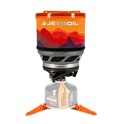 Jetboil MiniMo Camping und Backpacking Herd Kochsystem, Sunset Orange