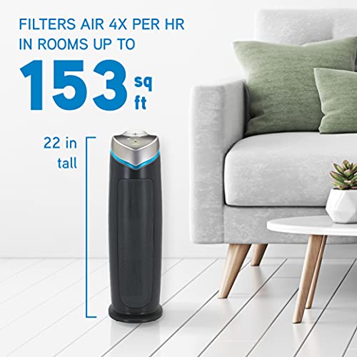 Germ Guardian True HEPA Filter Luftreiniger mit UV-Licht Sanitizer, beseitigt Keime, Filter Allergien, Pollen, Rauch, Staub Haustier Dander, Schimmelgeruch, Ruhiger 22 Zoll 4-in-1 Luftreiniger für zu Hause AC4825E